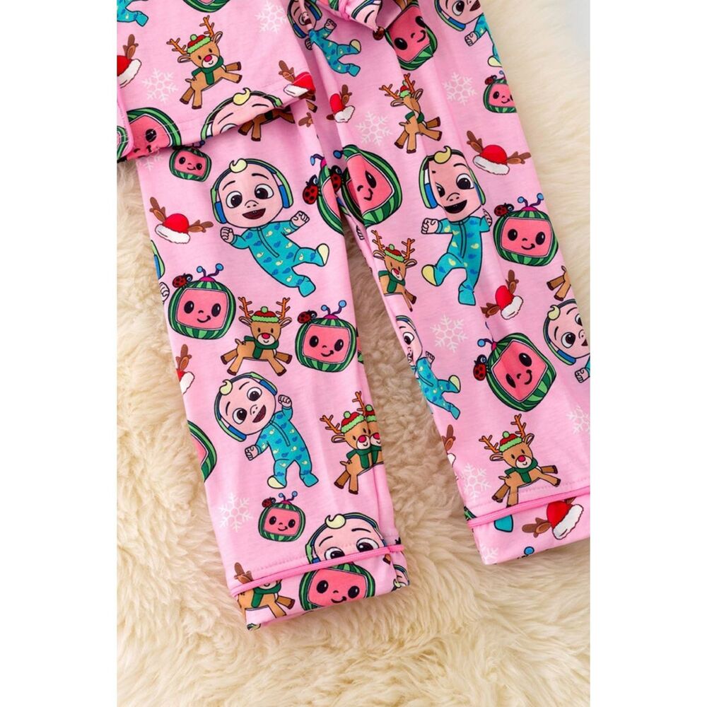 Pink Cocomelon Christmas Pajamas - Picture 3 of 3